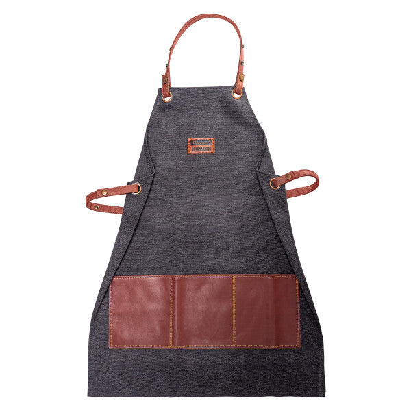 Tramontina Churrasco Black BBQ Apron denim & leather