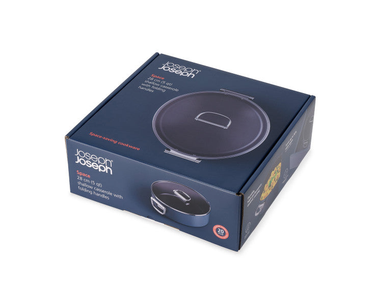 Joseph Joseph Space Non-Stick Induction Shallow Casserole & Lid 28cm