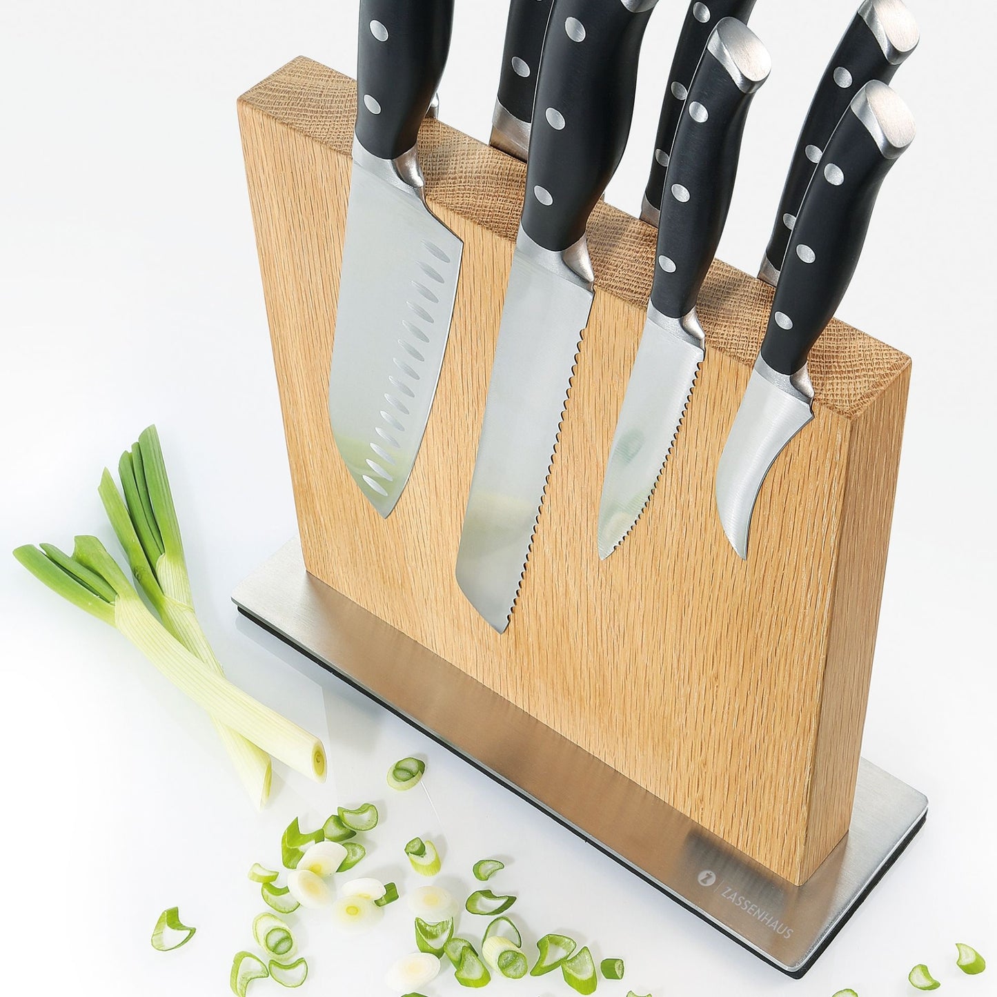 Zassenhaus Magnetic Knife Block Oak