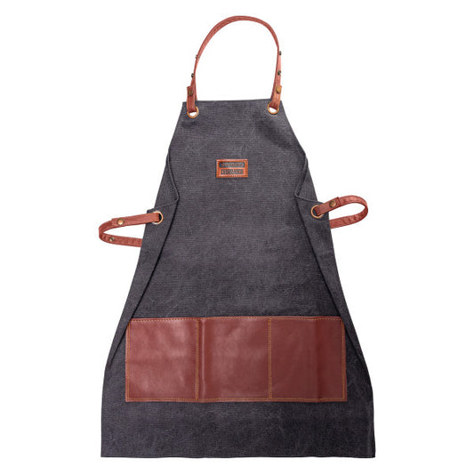 Tramontina Churrasco Black BBQ Apron denim & leather