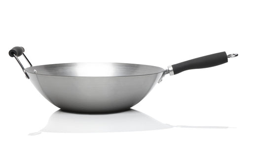 Stanley Rogers 35 cm black carbon steel wok