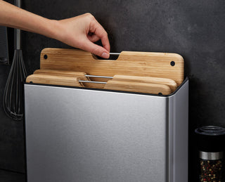 Joseph Joseph Folio Steel Bamboo Chopping Board 3pc Set