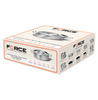 Force Cookware Low Casserole with Lid 260x85mm / 4.5Lt