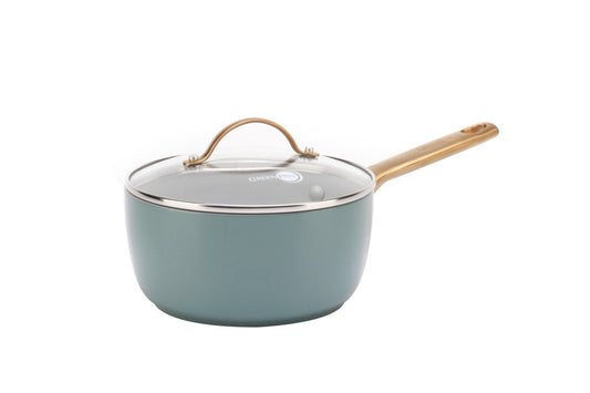 GreenPan Padova Covered Saucepan Smokey Blue 18cm