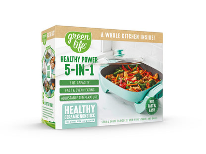 Greenlife Electric Skillet Turquoise