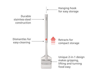Joseph Joseph GrillOut BBQ Turner Tongs with retractable head