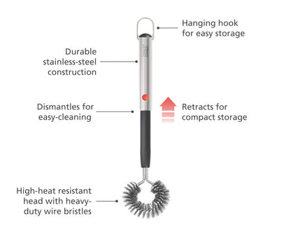 Joseph Joseph GrillOut BBQ Brush with retractable head