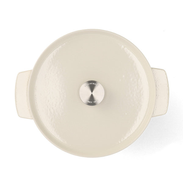 KitchenAid Covered Round Casserole 26cm/5.2L Almond Cream