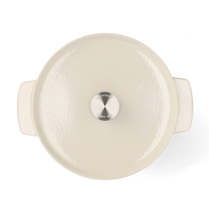 KitchenAid Covered Round Casserole 26cm/5.2L Almond Cream