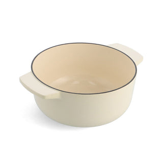 KitchenAid Covered Round Casserole 26cm/5.2L Almond Cream