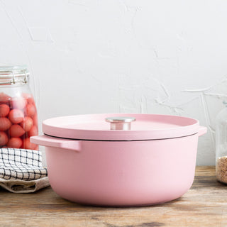 KitchenAid Covered Round Casserole 26cm/5.2L Dried Rose