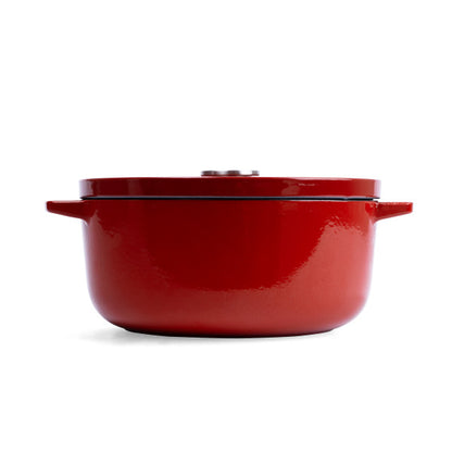 KitchenAid Covered Round Casserole 26cm/5.2L Empire Red