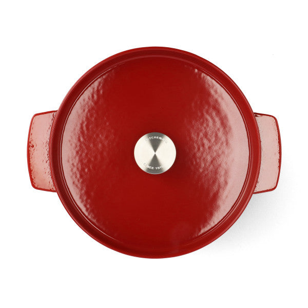 KitchenAid Covered Round Casserole 26cm/5.2L Empire Red