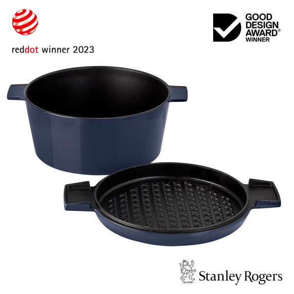 Stanley Rogers Cast Iron French Oven Mid Blue