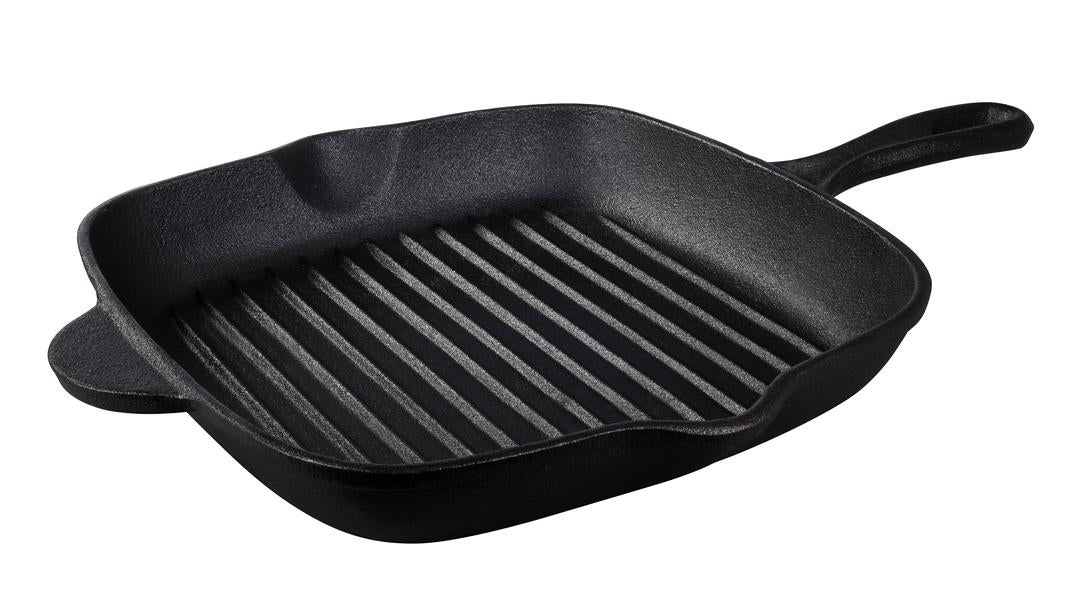 Tramontina Pre-Seasoned Cast Iron Square Griddle Pan 27cm