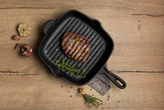 Tramontina Pre-Seasoned Cast Iron Square Griddle Pan 27cm