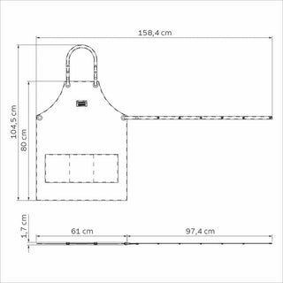 Tramontina Churrasco Black Barbecue Apron