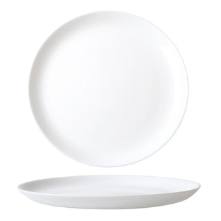 Wiltshire White Coupe Glass Dinner Plate