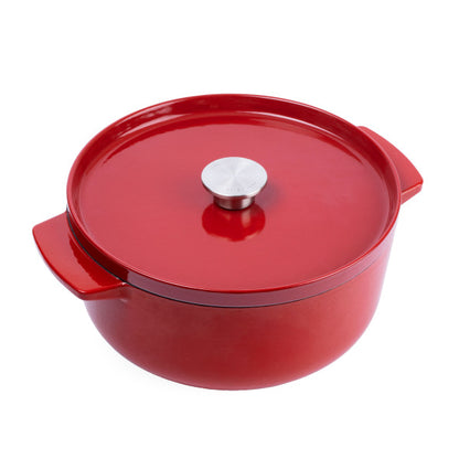 Empire Red 26 cm cast iron casserole with lid