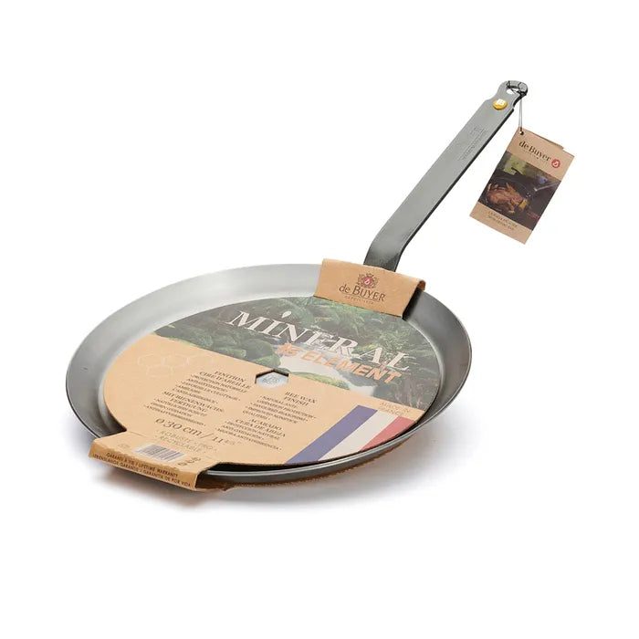 de Buyer Steel Mineral B Crepe Pan 30cm