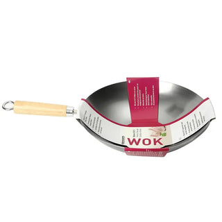 Dexam Carbon Steel Wok 30cm – 1.8mm Gauge