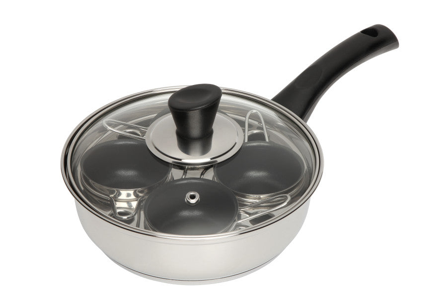 Wiltshire Egg Poacher 4-Cup / Induction Stainless Steel, Silver