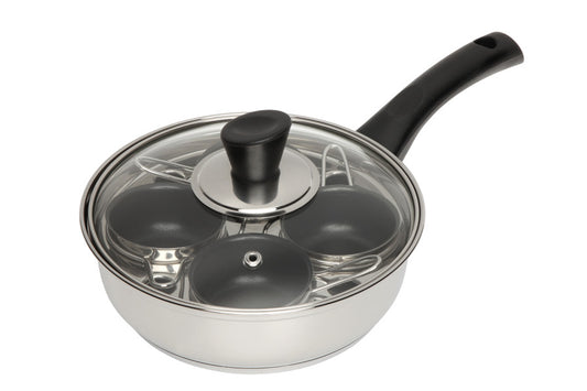 Wiltshire Egg Poacher 4-Cup / Induction Stainless Steel, Silver